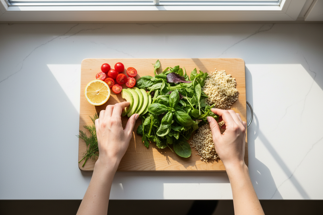 Fresh colourful ingredients and wholesome meals